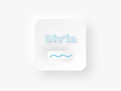 Div'in - Bootcamp for professional developers brand identity logo skeumorphic skeuomorph skeuomorphism