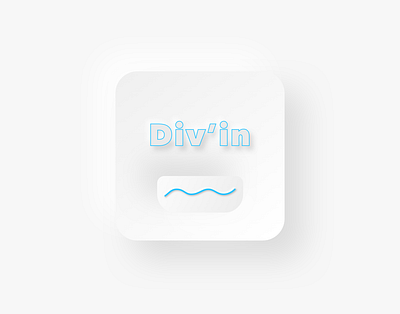 Div'in - Bootcamp for professional developers brand identity logo skeumorphic skeuomorph skeuomorphism