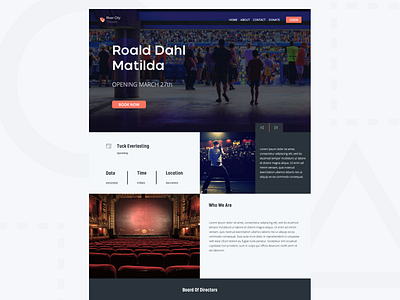 theater website design minimal ui ux web website