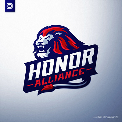 Honor Lion Esports Logo big cat custom logo custom typeface dasedesigns esports gaming illustration lion logotype mascot mascot logo sports sports logo