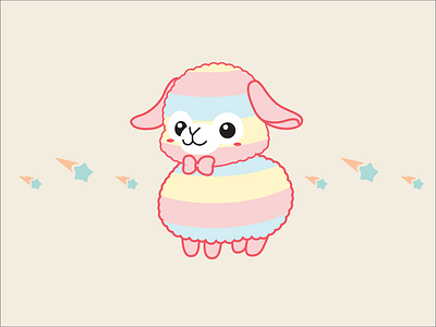 Baby rainbow alpaca alpaca animal cute illustration llama pastel rainbow