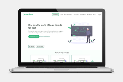 CircuitVerse - Landing Page circuits digital circuits landing page ui