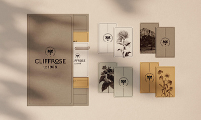 Cliffrose—Check In Folder brand identity branding hotel layout logo print typography zion national park