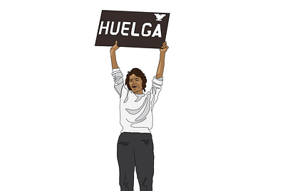 Dolores Huerta drawing illustration illustrator