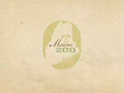 Maine Bicentennial Logo bicentennial logo maine state vintage