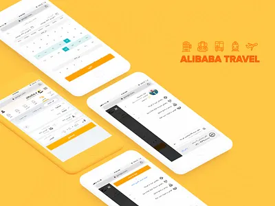Alibaba.ir - PWA Redesign (Mobile Web) accomodation agency bus flight hotel mobile web orange pwa train transfer travel travel agency travel app