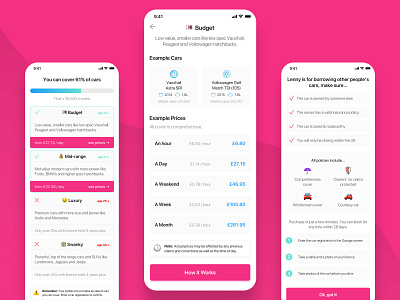 Lenny - Example Quote Feature app car insurance cards emojis example quote information insurance insurance app interface ios ios app mobile app pricing pricing table product design profile quote score ui ux