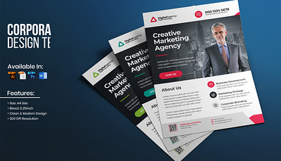 Corporate Flyer Design Template advertisement advertising agency business business flyer clean company corporate corporate flyer creative design flyer flyer bundle handout leaflet magazine marketing modern multipurpose newspaper