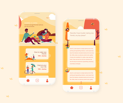 Simple Chat App design homepage illustration ui ux vector web