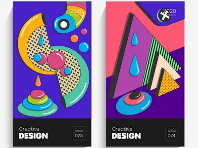 Bright abstract geometric shapes abstract bubble cartoon clipart comic creative design curves drop forms geometric shapes illustration symbol triangle vector