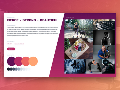 Fitness website mood board design moodboard moodboards web design