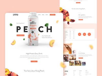 Landing Page - Yogurt Flavour brand branding clean design ui ux xd