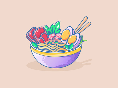 Ramen | Ramen lovers | Soup | Noodle food food and drink food app foodie japan japanese japanese art japanese food noodle noodles ramen ramen art ramen illustration warmup