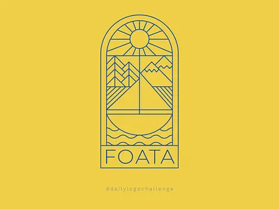 Daily Logo Challenge - Boat Logo blue blue logo boat boat logo clean dailylogochallenge dlc geometric geometry line line logo new ocean oceanlogo simple sun symmetrical symmetry logo yellow