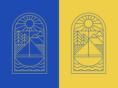 Daily Logo Challenge - Boat Logo blue boat boat logo branding dailylogo dailylogochallenge dlc geometric geometrical linelogo logochallenge simple simplelogo symmetrical symmetry yellow