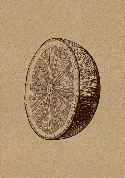 Lemon design illustration texture wood