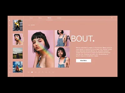 Portfolio - Works Section - Interaction adobe animation app app design application daily design flat interaction minimal mobile photographer portfolio ui ux web webdesign website works xd