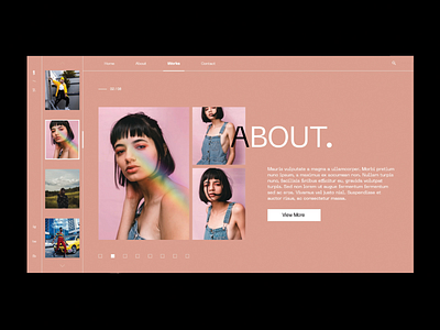 Portfolio - Works Section - Interaction adobe animation app app design application daily design flat interaction minimal mobile photographer portfolio ui ux web webdesign website works xd