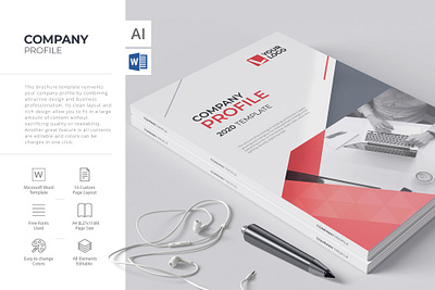 Compay Profile branding brochure brochure design brochure layout brochure template company profile illustrator brochure infographic report cover word template