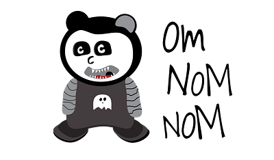 Om Nom Nommer art artwork character design digital painting digitalart drawing illustration illustrator shapes