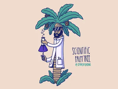 The Scientific Palm Tree 🧪🌴 character character design character illustration illustration procreate smashdraw