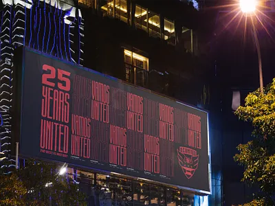 D.C. United 25 Years of History Campaign billboard dcunited football mls soccer united