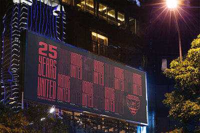 D.C. United 25 Years of History Campaign billboard dcunited football mls soccer united