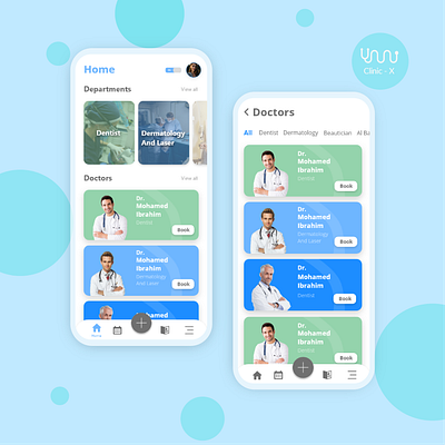 Clinic-x app app design application clinic clinicapp color design doctor hospital illustration medical ui uidesign uiux uxdesign xd xd design