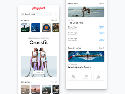 PlaySport | Explore app design sport sports ui ui cards user interface ux visual design