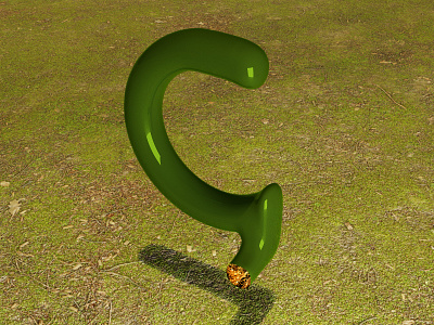 36 Days of type — G 36days g 36daysoftype adobe photoshop alphabet blender blender3d green letter tubes typography