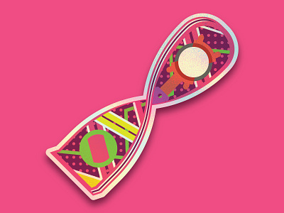 Marty Mcflip backtothefuture board holographic hover hover board hoverboard kickflip mcflip mcfly rad sticker stickermule