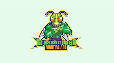 Grasshopper boxing defense fighter graphic design grasshopper icon martial martin protection punch sport sports logo