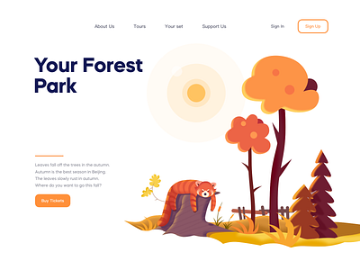 Autumn&Illustrations autumn design illustration ui ux web