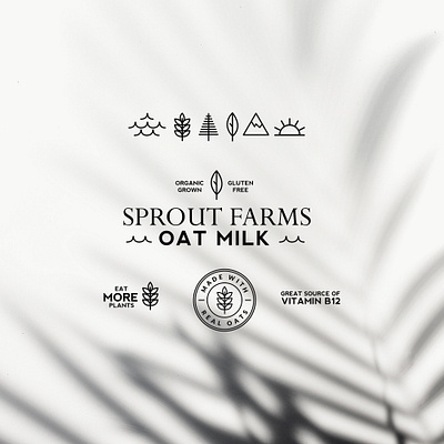 Oat Milk Logo branding branding and identity branding design logo design logotype oat milk packaging vector