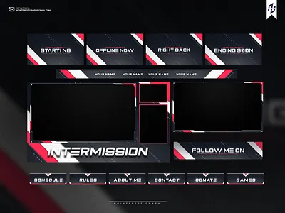 Rusty Black Twitch Layout animation black clean design designs digital digitalart esports games graphic graphic design illustration illustrations illustrator layout rusty stream twitch