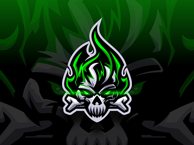 Fire Skull bold character esport fire flame illustration logo logos mascot skeleton skull skull logo skulls sport team logo teams