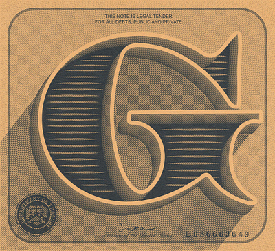 Letter G for "Guap" - 36 Days of Type bestvector custom typography engraving finance goodtype handlettering heritage type illustrated lettering illustrated typography illustration letterer letterg lettering money money illustration money note money typography type typography vintage type