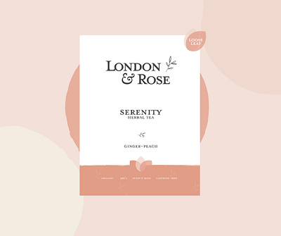 London & Rose Tea Company brand design brand identity branding design feminine label logo logodesign logotype packaging tea vector