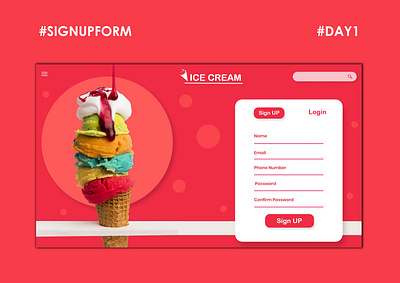 SIGNUP FORM design ui web