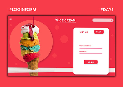 LOGIN FORM design ui ux web