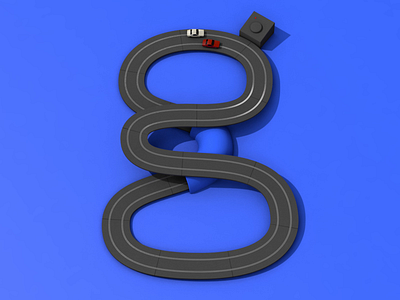 36 Days of Type - G 36 days of type 36daysoftype animation cinema 4d loop slot car