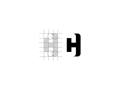 haru creative logo design letter h logo negative space