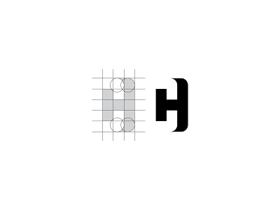 haru creative logo design letter h logo negative space