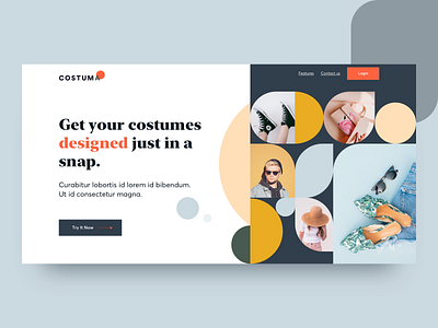 Costuma design ecommerce fashion landing page landing page concept landing page design landing page ui pattern product product design typography ui user interface ux web website