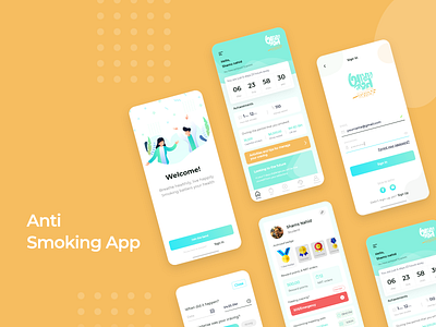 Anti-Smoking App 🚬 anti smoking app badges challange clean ui crossplatform flutter gamification quit smoking smoking ui ux