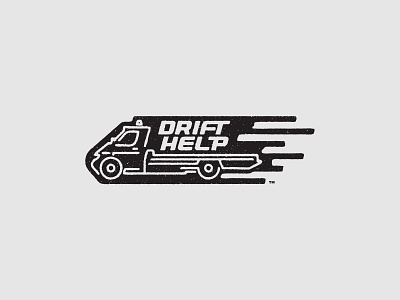 Drift Help Logotype branding design flat icon illustrator logo minimal type typography vector