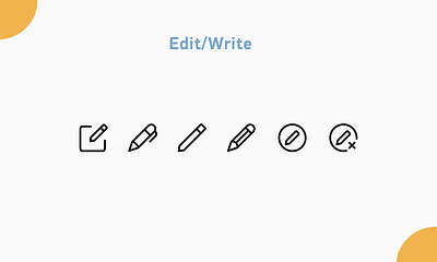 Edit / Write icons design edit icons icons design illustration