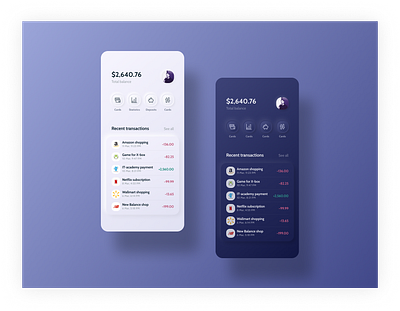 Mobile banking app application banking clean dark design light minimal mobile neomorphic neomorphism neumorphic neumorphism typography ui