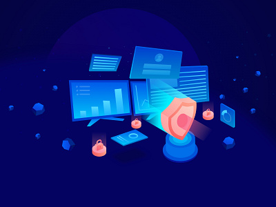 Protecting Data in Use: The Confidential Computing Consortium angularjs chart types charts creative data visualization design illustration lock security vector