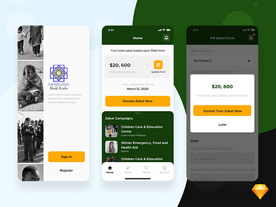 Zakat App app charity charity: water custom design donate donation ios iphone poor splash uiux ux zakat